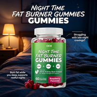 Gummies Brûle-Graisse Nocturnes à l'Extrait de Haricot Blanc Saveur Framboise 60 Gummies à Base de Pectine Supplément OEM