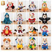 ZHENYI Costume amusant pour animaux de compagnie, gilet rembourré en polyester, imprimé dessin animé, vêtements pour chiens et chats, déguisement d'Halloween, tenue de festival, vêtements pour chiens