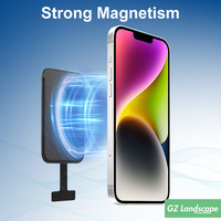 Porte-cartes magnétique pratique pour téléphone portable avec logo personnalisé Portefeuille en cuir artificiel pour téléphone portable avec dragonne