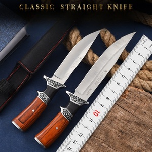 มีดพับสแตนเลสคุณภาพสูง ด้ามไม้ ปรับแต่งได้ตามต้องการ OEM มีดพกพาสำหรับเอาตัวรอดกลางแจ้ง มีดแคมป์ปิ้งพกพา DIY - Product Image 4