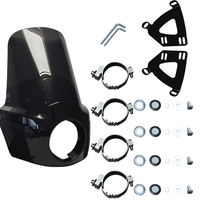 Nouveau capot de carénage de phare de style club de moto noir pour remplacer/réparer // mise à niveau
