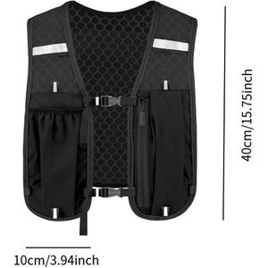 Chaleco Deportivo con Bolsillo para Botella de Agua, Transpirable, para Senderismo y Ciclismo al Aire Libre, para Mujer, Primavera 2025, Negro, Gris, Azul Cielo - Product Image 5