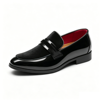 2026 Herren Luxus Business Schwarze Slip-On Anzugschuhe Klassische Formelle Schwarze Leder-Slip-On-Schuhe für Geschäftsanlässe