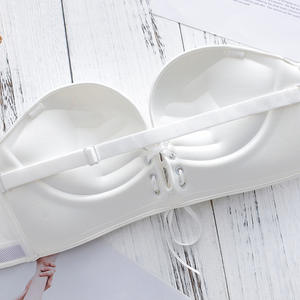 New Non Slip Underwear Set Seamless Front Bandage Bra Wire Free Invisible Strapless <b>Tube</b> Top <b>Panties</b> Push-Up Convertible 2 Piece - Product Image 5