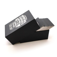 Jeu de cartes à boire personnalisé avec votre logo, design noir OEM 2026, durable, avec boîte rigide pour les soirées adultes
