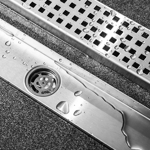 304 thép không gỉ tuyến tính phòng tắm cống sàn lớn 4 inch hình chữ nhật dài với bề mặt được đánh bóng - Product Image 3