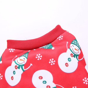 Venta al por mayor encantador muñeco de nieve para pijamas de ropa de perro de Navidad - Product Image 4