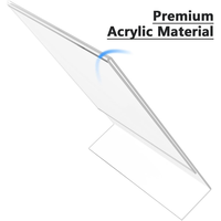 Support de présentation en acrylique transparent personnalisé A4 A5 A6 8,5 x 11 en forme de L, support de menu de table, assemblage facile pour la maison, le bureau, la vente au détail, l'exposition