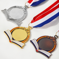 Médaille de football 3D or argent bronze alliage de zinc en métal avec épingles personnalisées Médaille de zinc en métal personnalisé