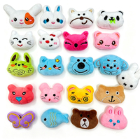 Dompet Koin Hewan Lucu Imut Bulat Mini Gantungan Kunci Tas Kecil Boneka Plush untuk Anak-anak Hadiah Pelajar Grosir