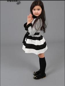 Venta al por Mayor en Línea, Ropa de Verano para Niños, Vestido Informal de Manga Larga con Rayas para Niñas, de Proveedor Chino - Product Image 4