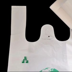 Reusable Eco Friendly Grocery Package <b>Transparent</b> Cornstarch Plastic Colour Die Cut Shopping <b>Bags</b> - Product Image 4