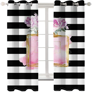 <span class=keywords><strong>Tende</strong></span> oscuranti della finestra di progettazione di marca di modo del tessuto della rosa rossa stampata abitudine di stile classico all'ingrosso all'ingrosso - Product Image 5