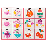 Coffret cadeau de Noël, boîte de maquillage pour les fêtes, boîte vide personnalisée pour calendrier de l'avent, pour produits de beauté