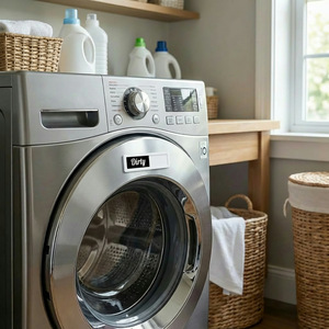 Magnetic Dishwasher Indicator Sign Acrylic Dirty Clean Toggle Label For Dishwasher Parts White And Black - Product Image 3