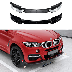 สปอยเลอร์กันชนหน้า Amp-Z สำหรับ Bmw X6 F16 M Sport ปี 2015-2019 สีดำเงา ลายคาร์บอนไฟเบอร์ - Product Image 4