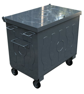 Contenedor de Basura Personalizable para Exteriores de 800L, de Metal Galvanizado con Pedal, para Almacenamiento y Reciclaje - Product Image 2