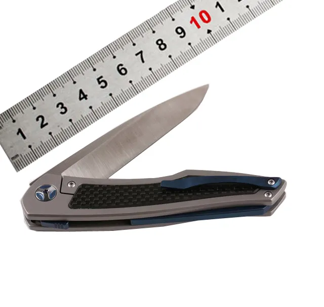 OEM çin D2 bıçak boşlukları yüksek kaliteli ithal karbon fiber kolu açık kamp avcılık katlanır bıçak toptan