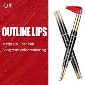 Red Vegan Retractable Creamy Lip Liner For Black Women Custom Logo Makeup Lipstick Lipliner Pencil