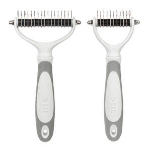 Pet <span class=keywords><strong>Grooming</strong></span> Borstel 2 Zijdig Verlies En Dematting Ondervacht Rake Kam Voor Honden En Katten - Product Image 3