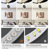 Haute qualité super lumineux 15W 20W 24W 3000K 4000K 6000K CCT ventilateur de plafond à gradation lumière panneau source LED kit d'éclairage