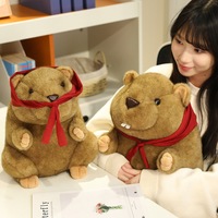 Peluche Marmotte, Figurine Mignonne Bobac, Poupée en Peluche, Simulation Castor, Coussin Tarabagane Sisel, Cadeau pour Enfants