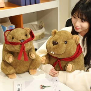 Peluche de <span class=keywords><strong>Marmota</strong></span>, Figura de <span class=keywords><strong>Marmota</strong></span>, Lindo Peluche de Bobac, Muñeco de Peluche, Simulación de <span class=keywords><strong>Castor</strong></span>, Almohada de Tarabagane Sisel, Regalo para Niños - Product Image 4
