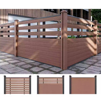Valla de WPC, Madera Plástica y Aleación de Aluminio, Anticorrosión, Impermeable, Ecológica, Ignífuga, Diseño Moderno, para Exteriores, Hogar, Villa