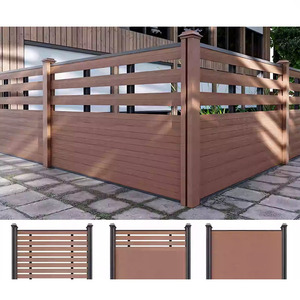 Clôture en bois plastique WPC Anti-corrosion Imperméable Écologique Ignifuge Design moderne Jardin extérieur École Salle Villa - Product Image 3
