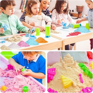 Foska Ne s'Étiole Jamais - Lot de Recharge Amusant pour Enfants, Jouet Éducatif de Sable Magique Coloré à Faire Soi-Même avec Outils pour Boîte à Sable Sensorielle - Product Image 5