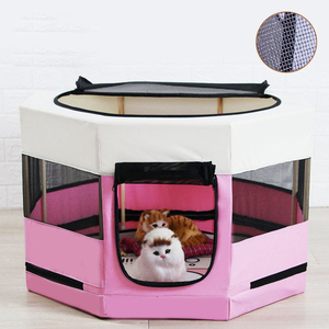 2025 nuovo cane pieghevole portatile eco-friendly per tutte le stagioni tenda lavabile in tessuto Oxford borsa per il trasporto a modello solido box quadrato per animali domestici - Product Image 3