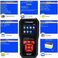 Lector de código KONNWEI KW850 OBD2 con preparación I/M para prueba de emisión de Smog Check, gráfico de datos en vivo para más de 1996 coches