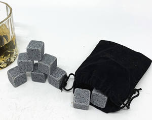 Vente en gros, 9 pièces, accessoires de Bar, refroidissement, glaçons, <span class=keywords><strong>granit</strong></span> naturel, pierres à <span class=keywords><strong>whisky</strong></span>, ensemble cadeau avec velours - Product Image 4