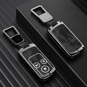 Funda de Cuero y Aleación de Zinc para Llaves de Coche <span class=keywords><strong>Honda</strong></span> Accord Civic Jade STEP WGN Elysion MPV, con Anillo para Llaves - Product Image 5