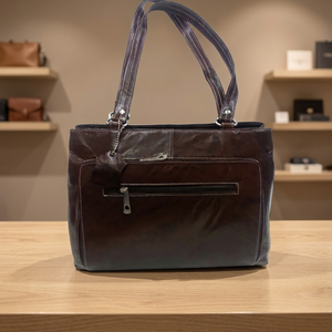 BS INTERNATIONAL Pochette de luxe pour femme en cuir véritable, pliable, durable, imperméable, avec fermeture éclair, 1L Two - Product Image 3
