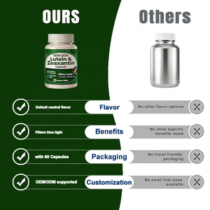 Capsule di Luteina e Zeaxantina 1000mg |   20mg Luteina + 4mg Zeaxantina |   Fornitura di Energia |   Schiarimento della Pelle |   2 pillole/flacone |   Adulti - Product Image 6