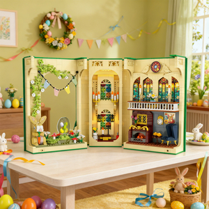 Set <span class=keywords><strong>de</strong></span> Bloques <span class=keywords><strong>de</strong></span> Construcción Personalizado para Rincón <span class=keywords><strong>de</strong></span> Lectura <span class=keywords><strong>de</strong></span> Pascua, Diorama Plegable DIY <span class=keywords><strong>de</strong></span> Estantería con Conejo, Jardín e Iglesia, Juguete <span class=keywords><strong>de</strong></span> Interior, Regalo <span class=keywords><strong>al</strong></span> <span class=keywords><strong>por</strong></span> <span class=keywords><strong>Mayor</strong></span> - Product Image 2