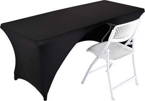 Funda Elástica de Spandex Negra para Mesa de Cerveza, Cubre Mesa para Oktoberfest, Campamento, Picnic, Fiesta, Boda, Aire Libre - Product Image 4