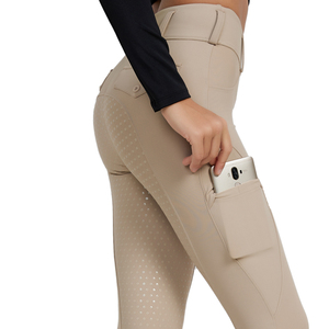 RTS Beige Pocket Riding Gear Woman Fast Dry Jodhpurs Riding Tights <span class=keywords><strong>Pantalon</strong></span> Equitacion Femme Reitleggins Ladies Equestrian Wear - Product Image 2