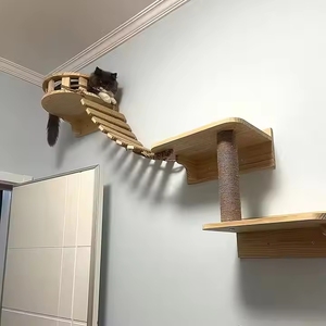 2025 muebles para mascotas juguete <span class=keywords><strong>DIY</strong></span> muebles para gatos Marco de escalada columna cuerda de Sisal escalera para gatos puente escalera para gatos con cuerda de Sisal - Product Image 3