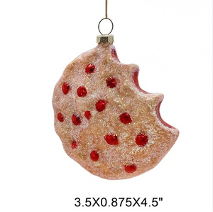 Adornos Navideños <span class=keywords><strong>de</strong></span> Cristal Soplado Hechos a Mano, con Forma <span class=keywords><strong>de</strong></span> Dumpling Horneado, Decoración Colgante para Restaurantes y Regalos - Product Image 5