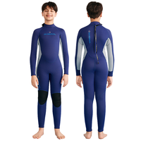 Combinaison de plongée unisexe en néoprène de 2,5 mm à col rond et manches courtes avec protection solaire et fermeture éclair frontale pour sports nautiques et surf