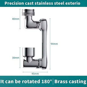 Aérateur <span class=keywords><strong>de</strong></span> robinet à bras robotique pivotant Extension <span class=keywords><strong>de</strong></span> bassin en laiton Aérateur d'extension <span class=keywords><strong>de</strong></span> <span class=keywords><strong>salle</strong></span> <span class=keywords><strong>de</strong></span> <span class=keywords><strong>bain</strong></span> <span class=keywords><strong>de</strong></span> cuisine Meilleur <span class=keywords><strong>prix</strong></span> Rotation à 1080 degrés - Product Image 6