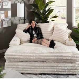 Sofá <span class=keywords><strong>Cama</strong></span> Esquinero Shar-Pei de Espuma de Alta Densidad Comprimida al Vacío, Diseño Moderno y Portátil, para Sala de Estar, Escuela y Hotel - Product Image 1