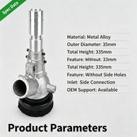 Pistolet de sablage pneumatique Born Machinery en alliage métallique, diamètre extérieur 35 mm, hauteur totale 335 mm, pour l'élimination de la rouille