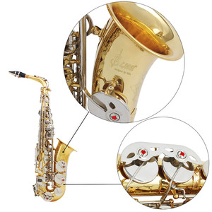 Saxophone alto professionnel en Mi bémol OEM, clé dorée/argentée, <span class=keywords><strong>coque</strong></span> blanche, instrument de musique, vente en gros - Product Image 2
