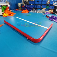 Matelas de gymnastique gonflable portable en PVC, écologique et personnalisable, avec pompe à air intégrée pour la vente en gros
