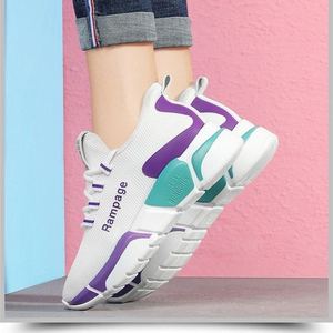 Zapatillas Deportivas Casuales Transpirables Blancas y Negras para Mujer, al por Mayor de Fábrica, Baratas, con Plataforma - Product Image 6