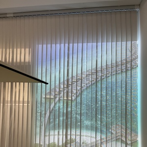 Persianas Verticales Eléctricas de Tela <span class=keywords><strong>para</strong></span> Ventanas Francesas, Estilo Bohemio Elegante y Ecológico, Personalizadas <span class=keywords><strong>para</strong></span> el Hogar - Product Image 1