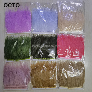 Prix usine haute qualité plume frange dentelle pour tissu vêtements <span class=keywords><strong>couture</strong></span> 10 mètres moelleux autruche plume garniture - Product Image 5